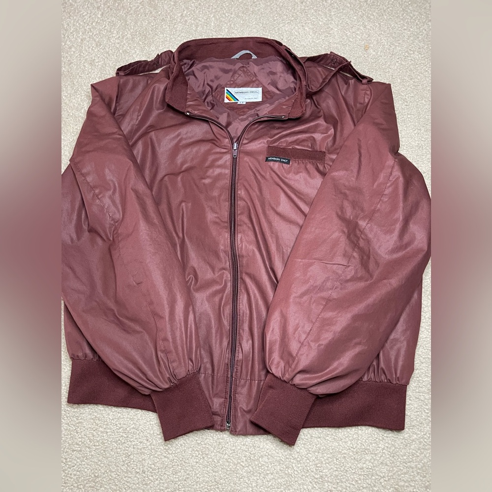Men's Maroon members only Jacket